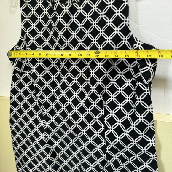 Tradition Vintage Cotton Graphic Sheath Stretch Midi Dress Sleeveless ZipSlit 12 - Picture 14 of 16